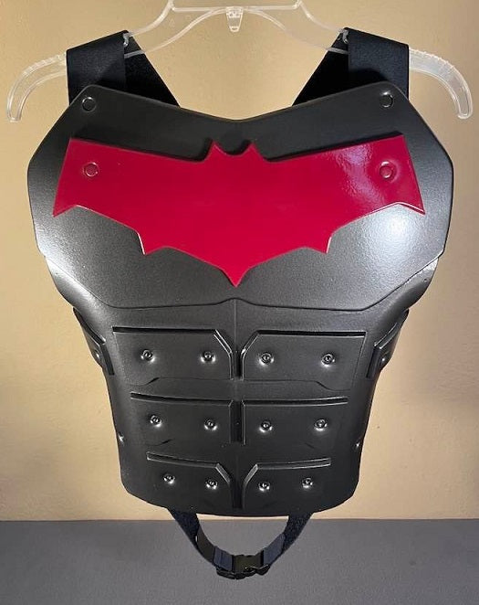 Red Hood chest armor Gunmetal Burgundy