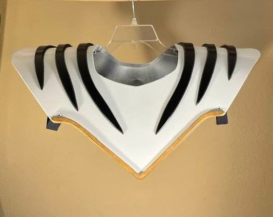 Dino Thunder Ranger White chest armor. Black and Gold trim.