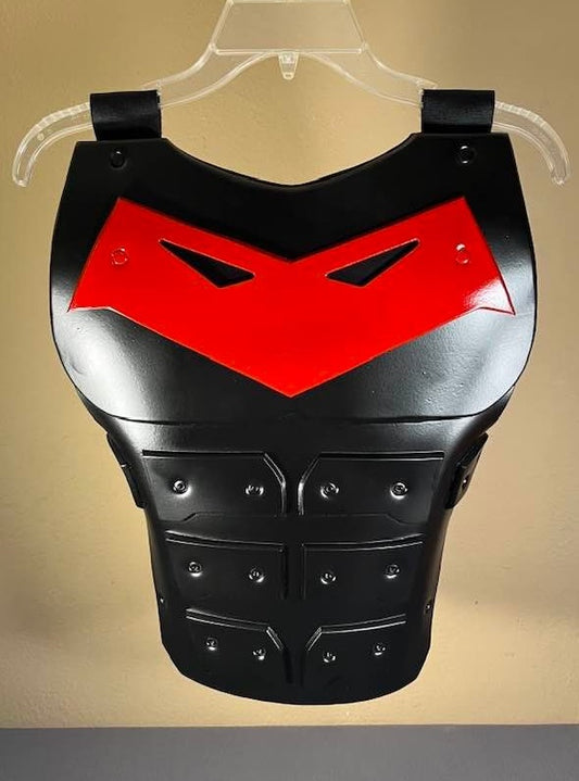 Red Hood Outlaw version chest armor Matte Black Fire Red