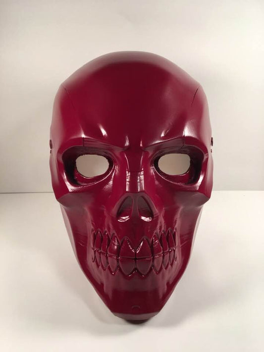 Red Skull Mask FRONT ONLY with adjustable strap