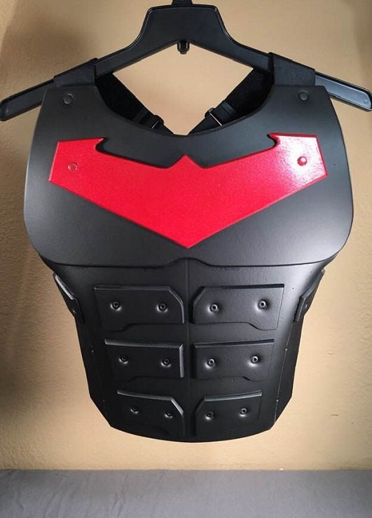 Nightwing chest armor Matte Black Metallic Red