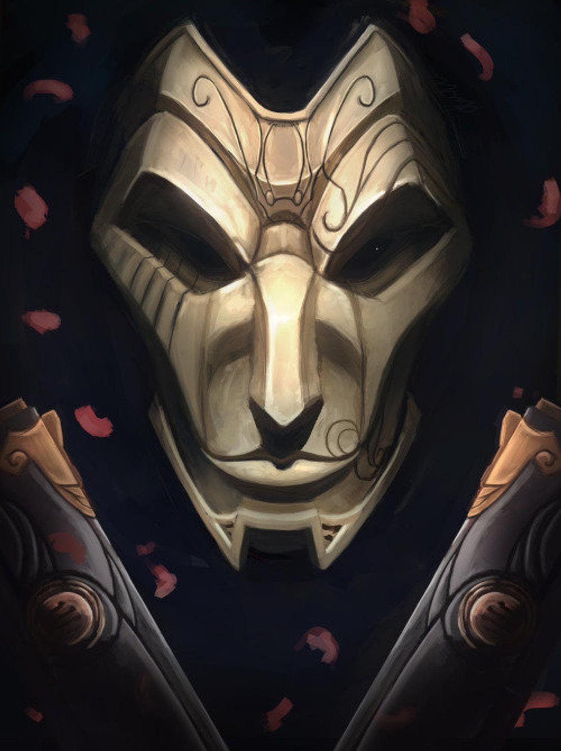 Kanon kradse frisør Jhin Mask from League of Legends Gunmetal – Maxx Grey Creations