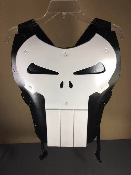 Punisher chest armor Matte White skull Jim Lee version